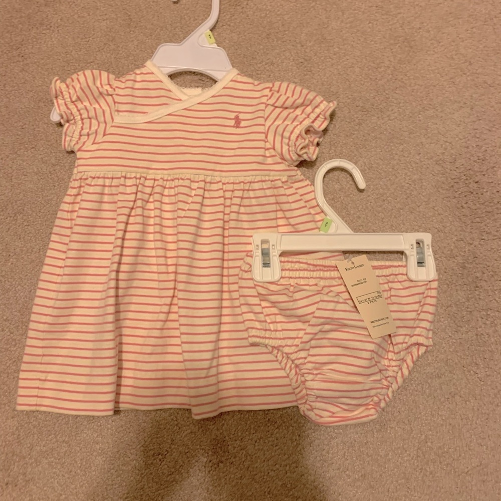 NWT…RALPH LAUREN INFANT 2-PIECE DRESS